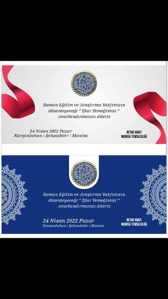 24 Nisan 2022 tarihli Manisa açılış davetiyesi